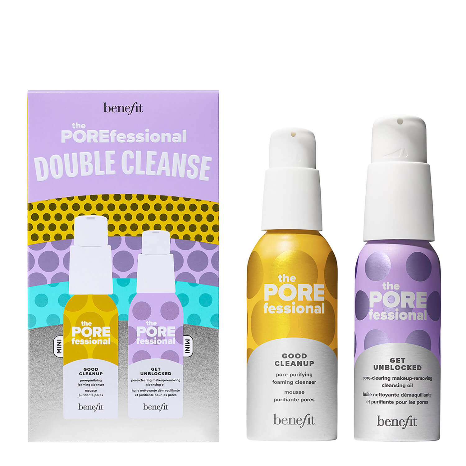 DOUBLE CLEANSE SET (DUO DE ACEITE LIMPIADOR DESMAQUILLANTE MINI Y LIMPIADOR ESPUMOSO MINI)